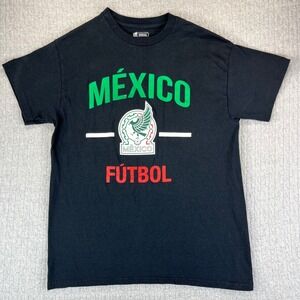 Mexico Futbol Soccer T Shirt‎ Black Mens Size Medium Short Sleeve Graphic Tee